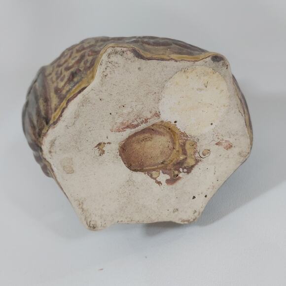 Vintage 1970s Brown Ceramic Owl Hanging Tea Light Candle‎ Holder Lantern Pottery - Picture 4 of 5